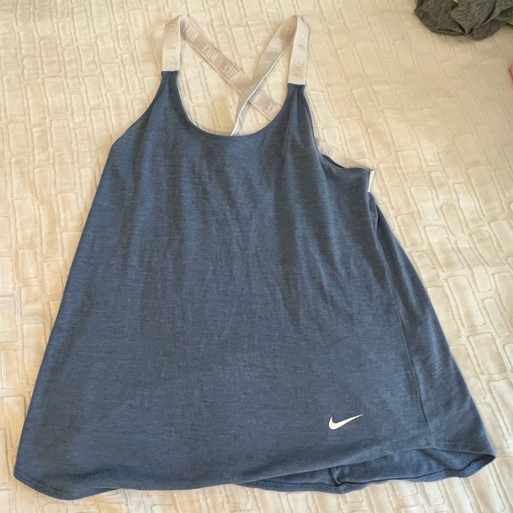 Blue Nike Tennis Tank with open back